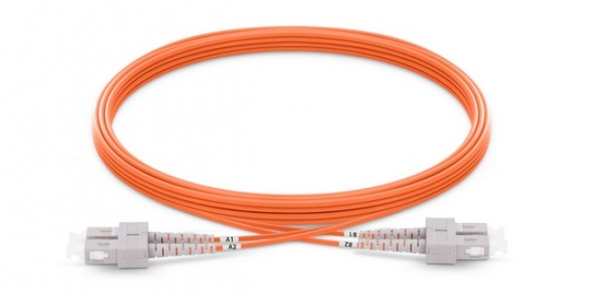 Fiber patch cord Multi-mode, OM2, duplex, SC/SC, 3m (P/N: 2104-03021)