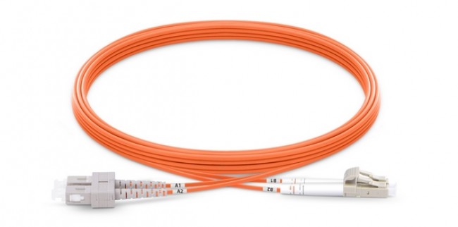 Fiber patch cord Multi-mode, OM2, duplex, LC/SC, 3m (P/N: 2104-15001)