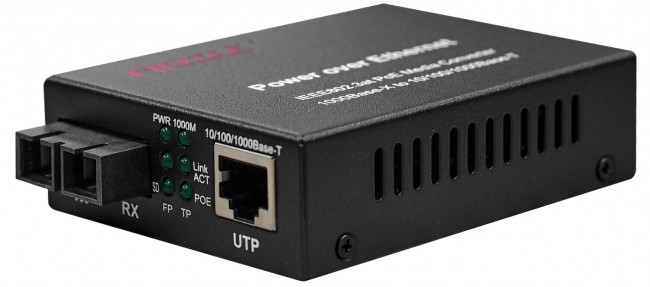 APTEK AP110-20-PoE - Gigabit PoE Media Converter