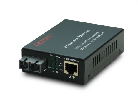 APTEK AP110-20-PoE - Gigabit PoE Media Converter