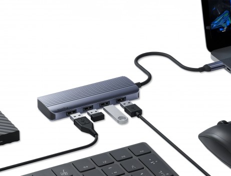Cudy UH500 - Hub đa năng 6 trong 1, hỗ trợ HDMI 4K, cấp nguồn PD 90W