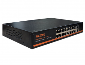 APTEK SG1162P - Switch 16 cổng PoE Gigabit chuyên cho IP camera, mạng Wi-Fi tốc độ cao