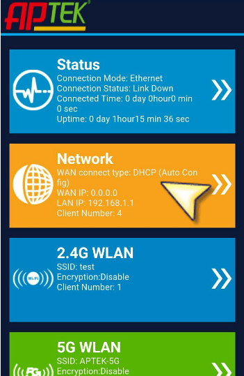 APTEK A122e A196GU N303HU Tạo SSID khách