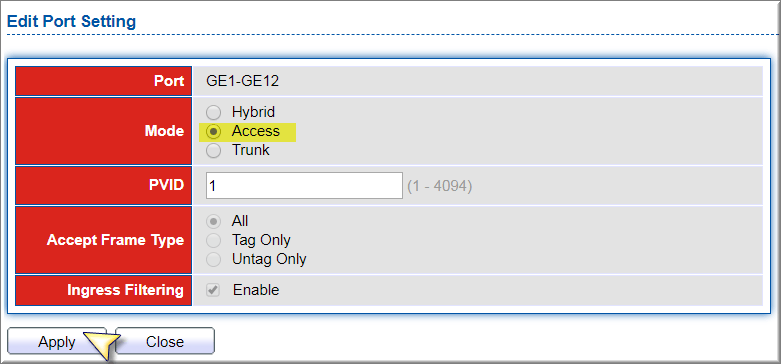 8 Port setting 2