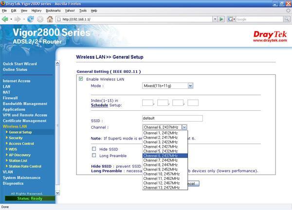 Enable Wireless LAN 