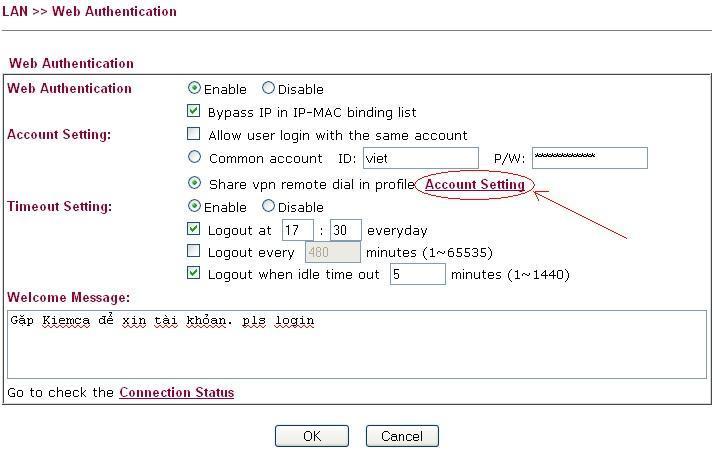 Ứng dụng xác thực người dùng truy cập internet