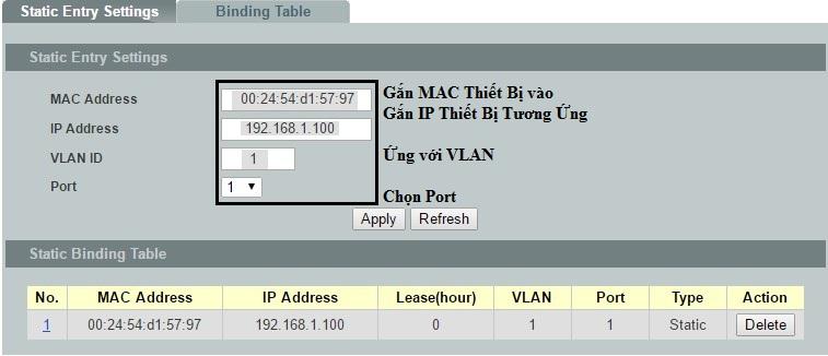 6 cau hinh port security volktek nsh 3424 v1.2