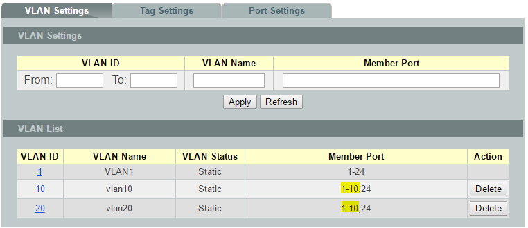 12 huong dan cau hinh vlan mac based tren switch volktek nsh