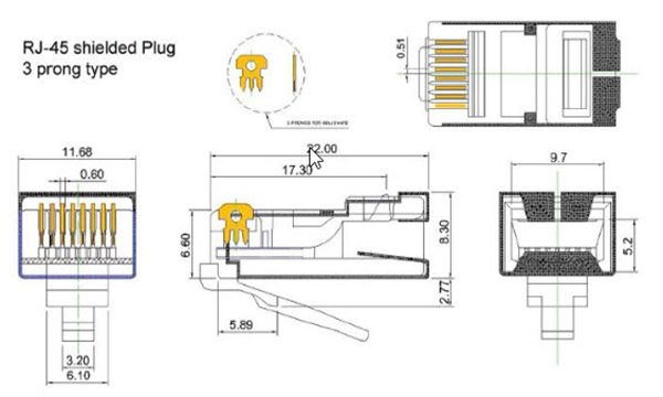 Đầu mạng RJ45 DINTEK UTP Cat.6